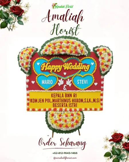 Papan Bunga Pernikahan Teiraplu